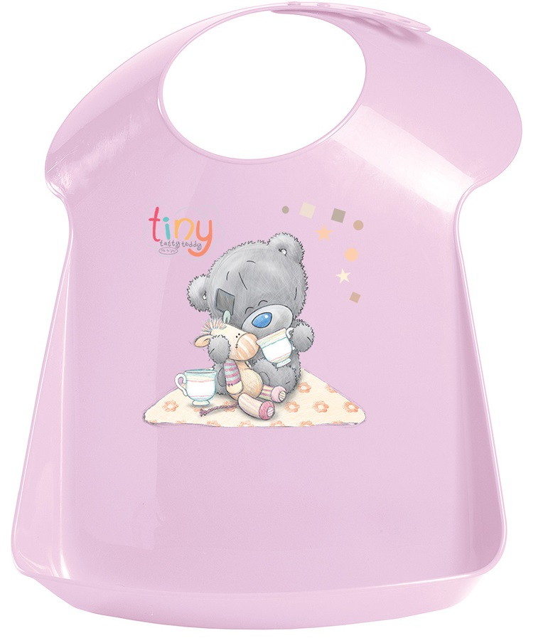 Нагрудник детский Пластишка с аппликацией Me to you розовый