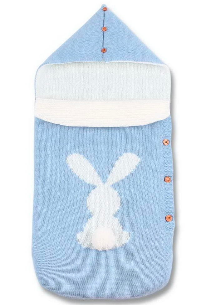 Конверт Pituso Зайка вязаный 75х35 см КНВ2/20 Голубой