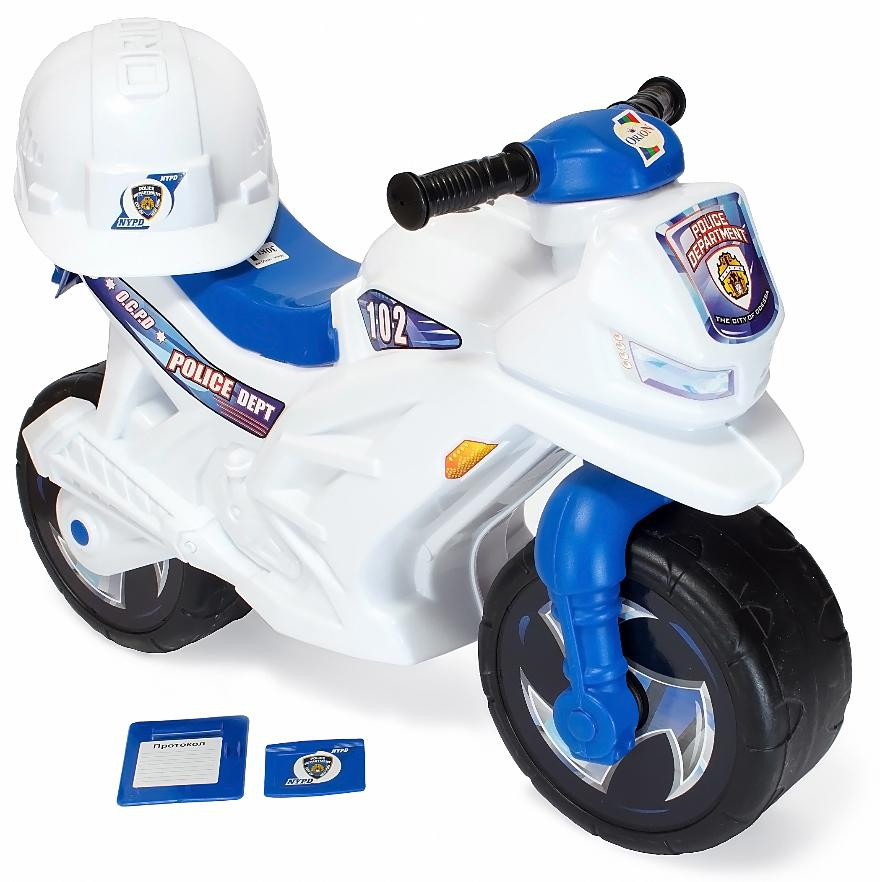 Детская каталка Orion Toys Мотоцикл 2-х колесный+шлем, значок, протокол 322370