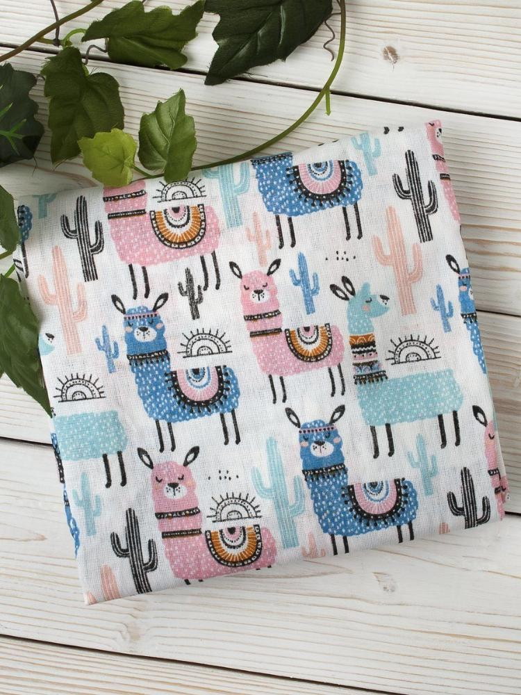 Простыня AmaroBaby на резинке бязь 125х75 см ламы