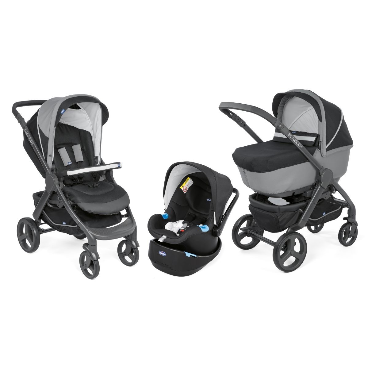 Детская коляска Chicco Stylego 3 в 1 Jet Black