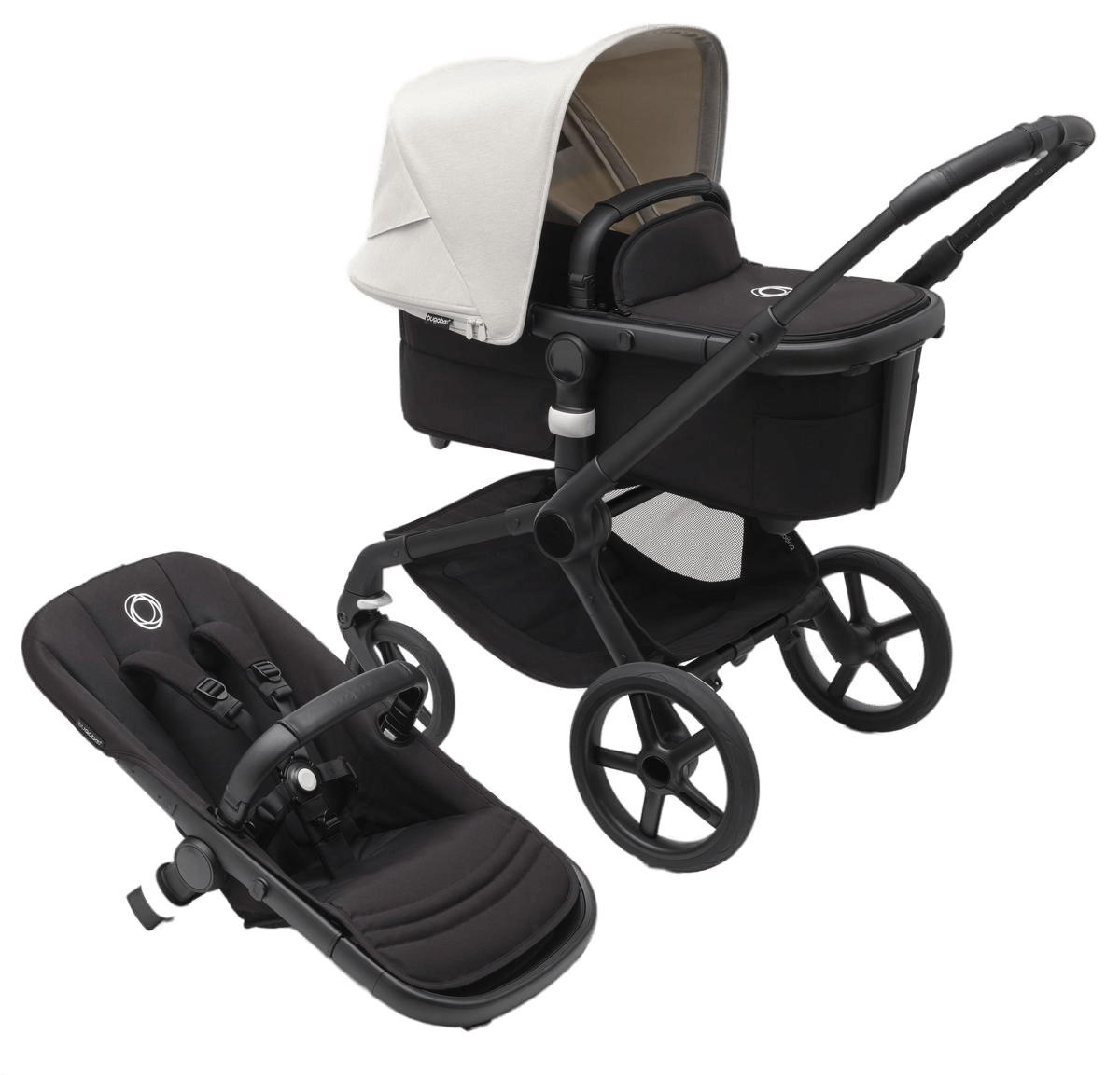 Детская коляска Bugaboo Fox 5 2 в 1 Black/Midnight Black/Misty White