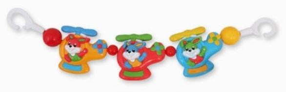 Погремушка для коляски Baby Mix Кролики в вертолете 10159