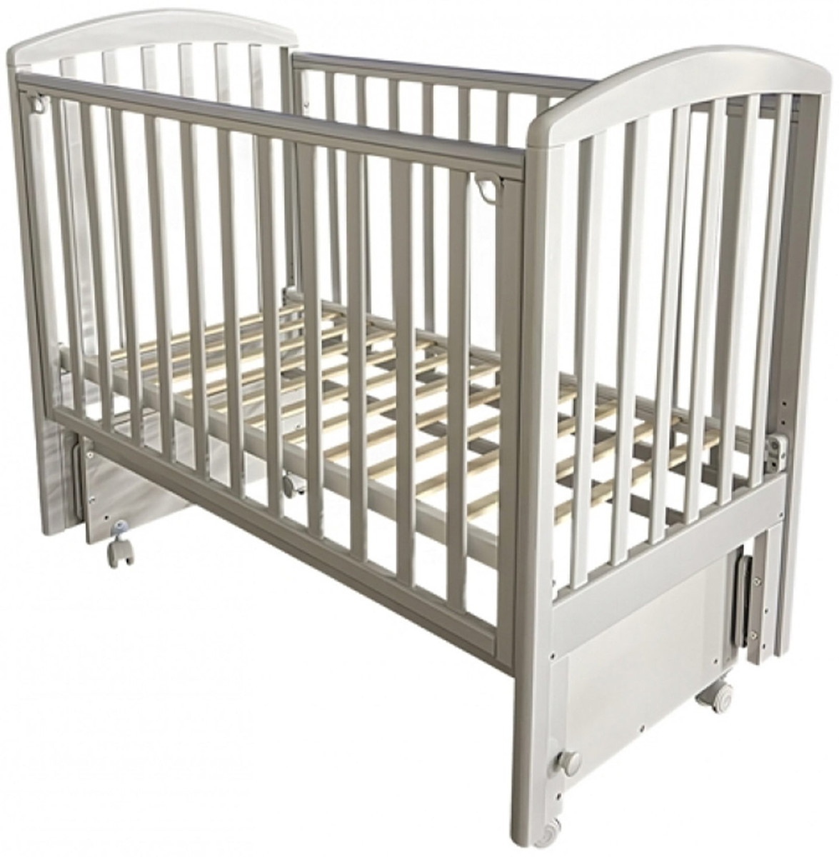 Детская кроватка Oliver Elsa Plus New (маятник универсальный, колесо) белый
