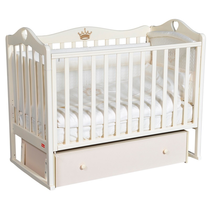 Детская кроватка Francesca Erika с маятником слоновая кость