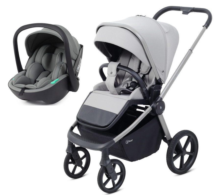 Детская прогулочная коляска Rant Flex Color с автокреслом Miro Olive Stone Grey