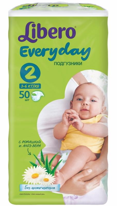 Подгузники Libero Every Day эконом мини (2) 3-6кг 50шт