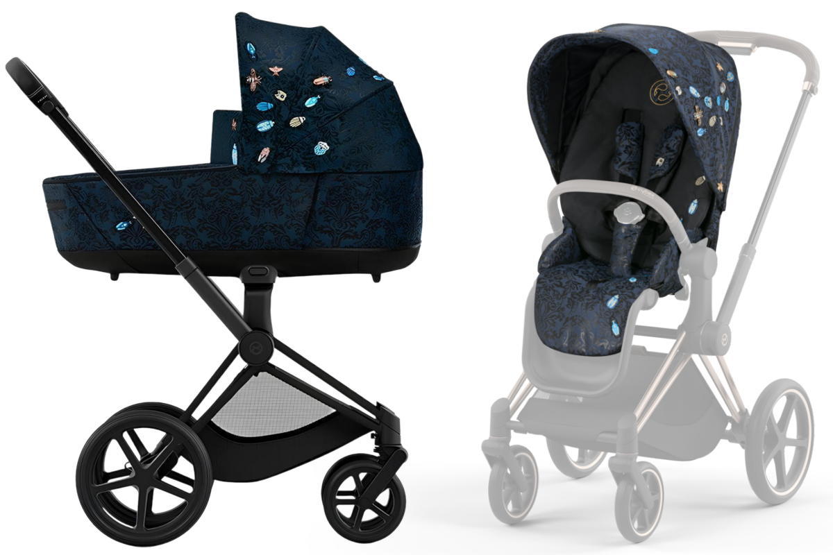 Коляска 2 в 1 Cybex Priam IV Matt Black Jewels of Nature