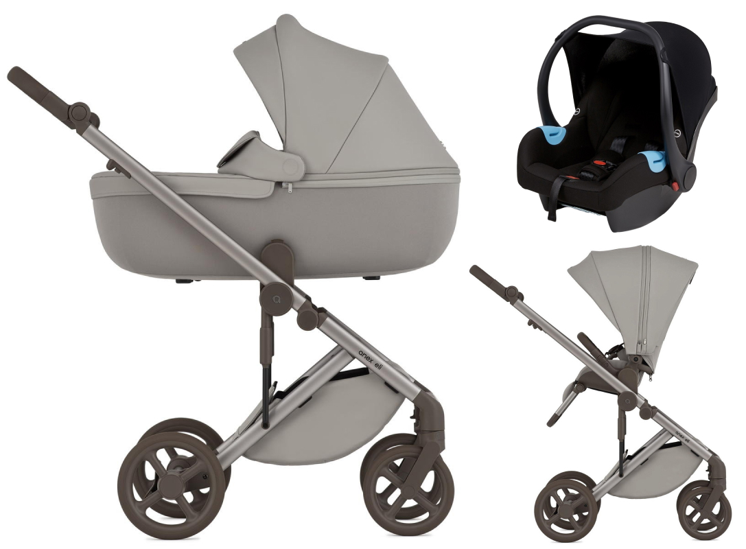 Детская коляска Anex Eli 3 в 1 без рюкзака и автокресло Biuco BC100B Granti