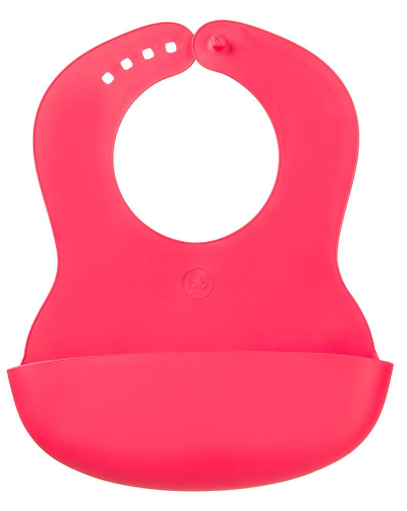 Детский пластиковый нагрудник Happy Baby Baby plastic bib Red