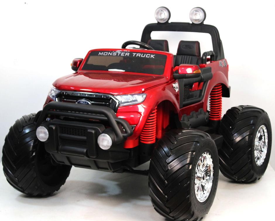 Детский электромобиль RiverToys Ford Ranger Monster Truck вишневый