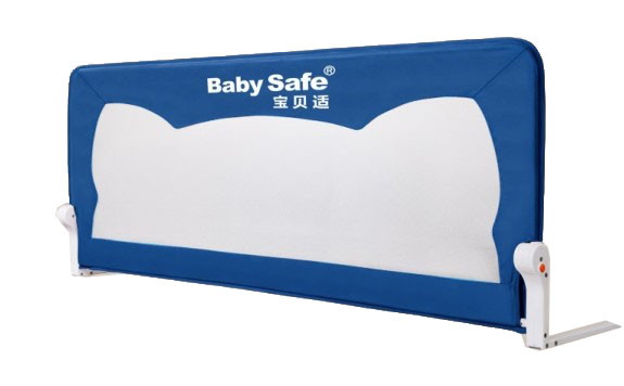 Барьер для кровати BabySafe Ушки 120х42 синий