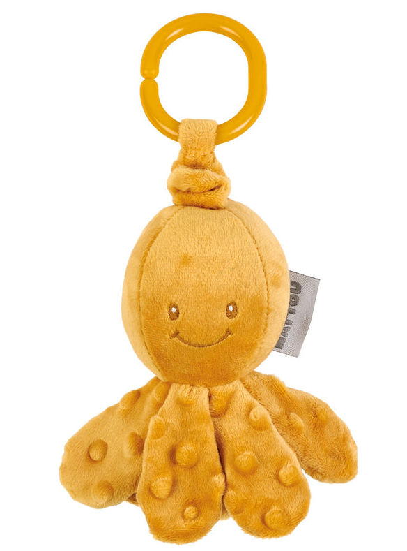 Игрушка мягкая Nattou Soft toy Lapidou Octopus Осьминог с вибрацией ochre 876513