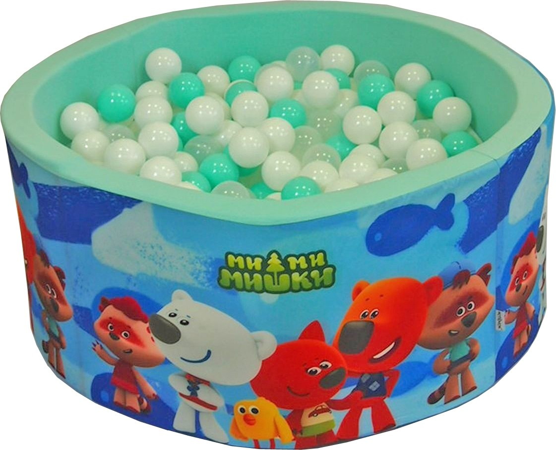 Сухой бассейн Hotenok МиМиМишки с шариками Мятный sbh127MM