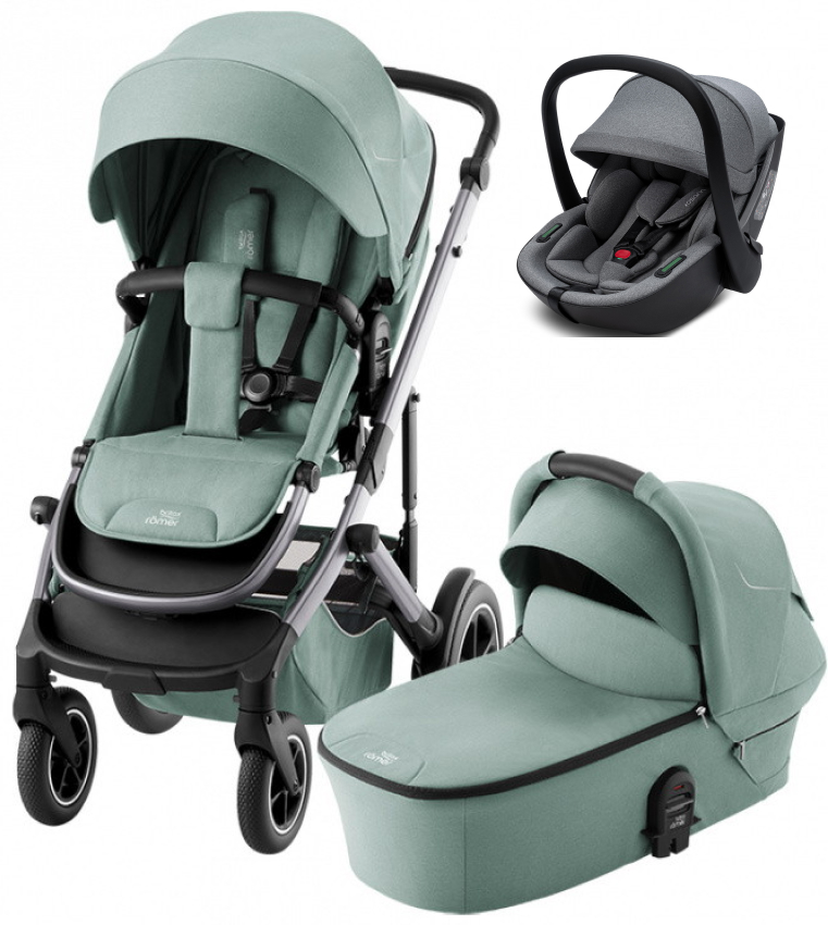 Коляска 3 в 1 Britax Roemer Smile 5Z и автокресло Osann Cuddle Iron Jade Green