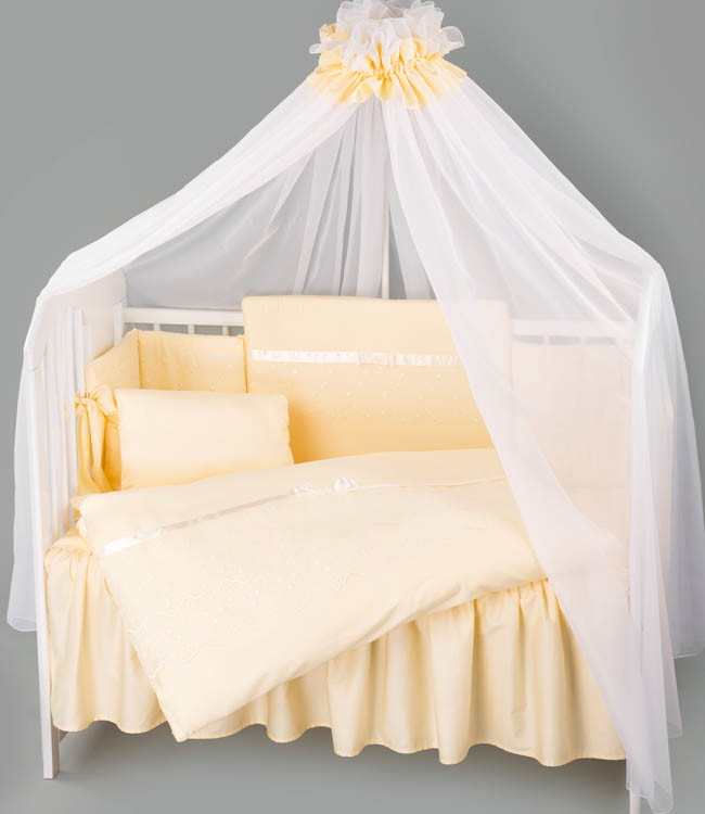 Комплект постельного белья Lepre Romantica 125х65 см 6 предметов желтый