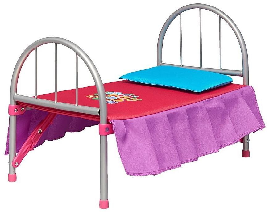 Детская кроватка для кукол Mary Poppins Цветочек мет. 46х27х32 см 67354