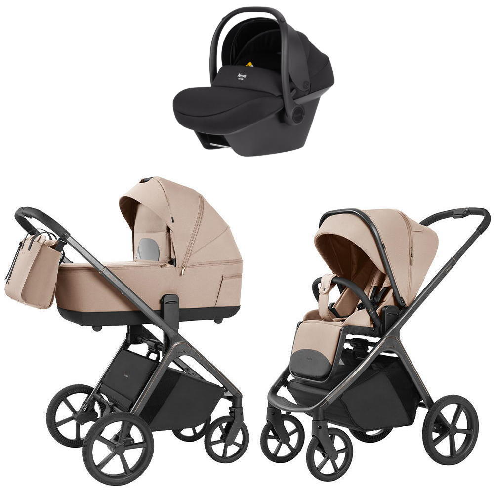 Коляска Carrello Vector 2025 CRL-6551 Nova DK791 Black Line 3 в 1 Mellow Beige