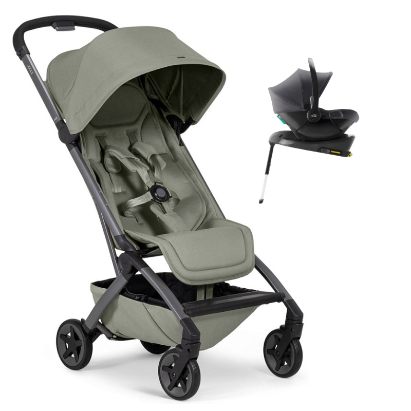 Прогулочная коляска Joolz Aer 2 и автокресло Baby-Safe Core Midnight Grey и база Baby-Safe Core Sage green