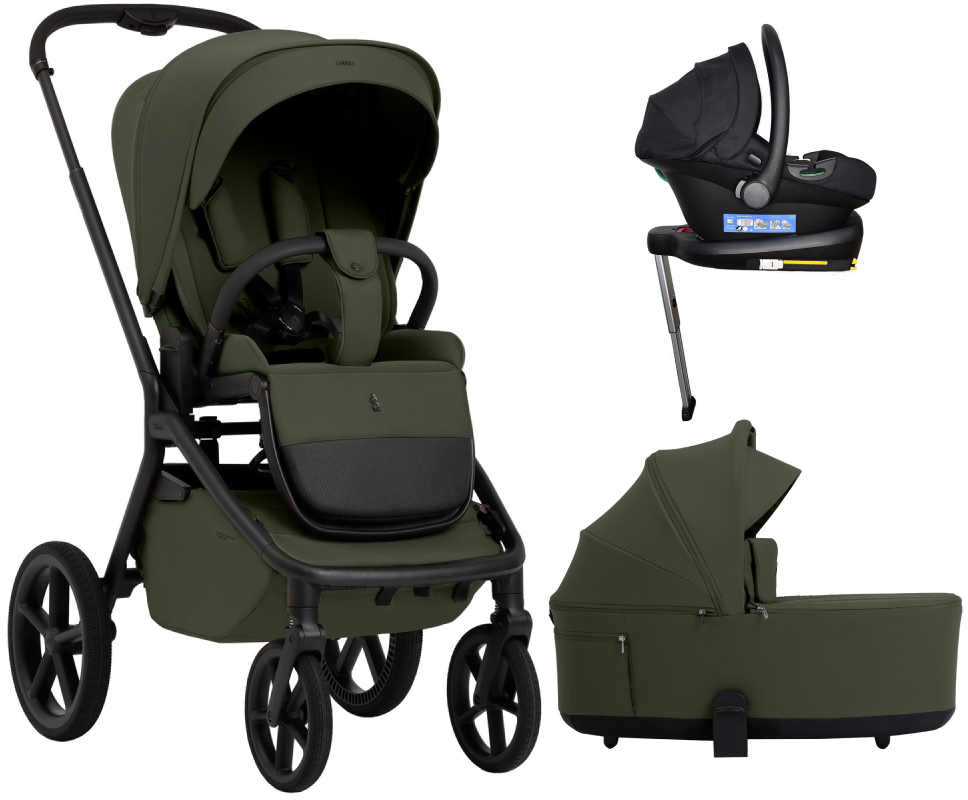 Коляска 4 в 1 Sweet Baby SBL Orso + автокресло Elegante Plus с базой i-Size ISOFIX DK780 Dark Green