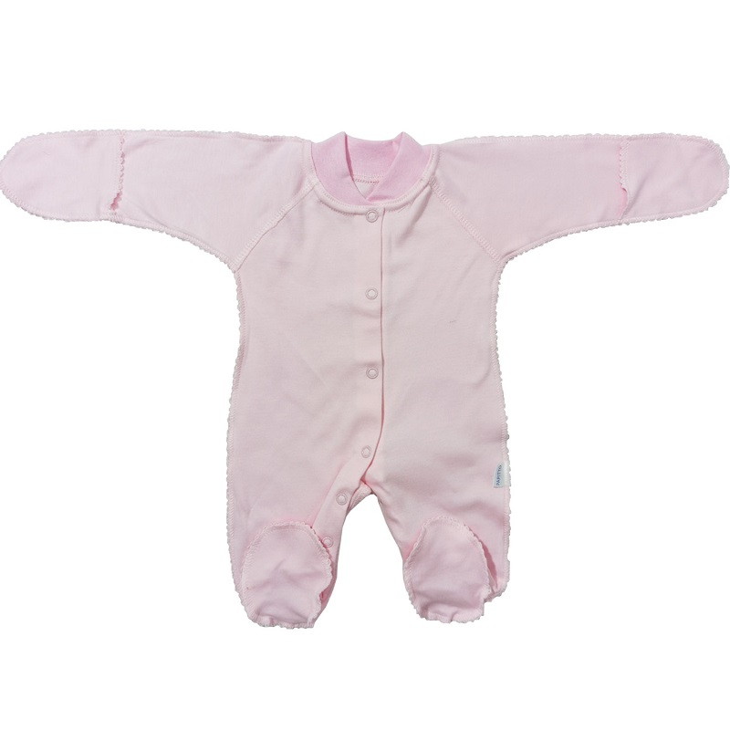 Комбинезон Папитто с з/ручками интерлок однотонный И37-523н розовый 50