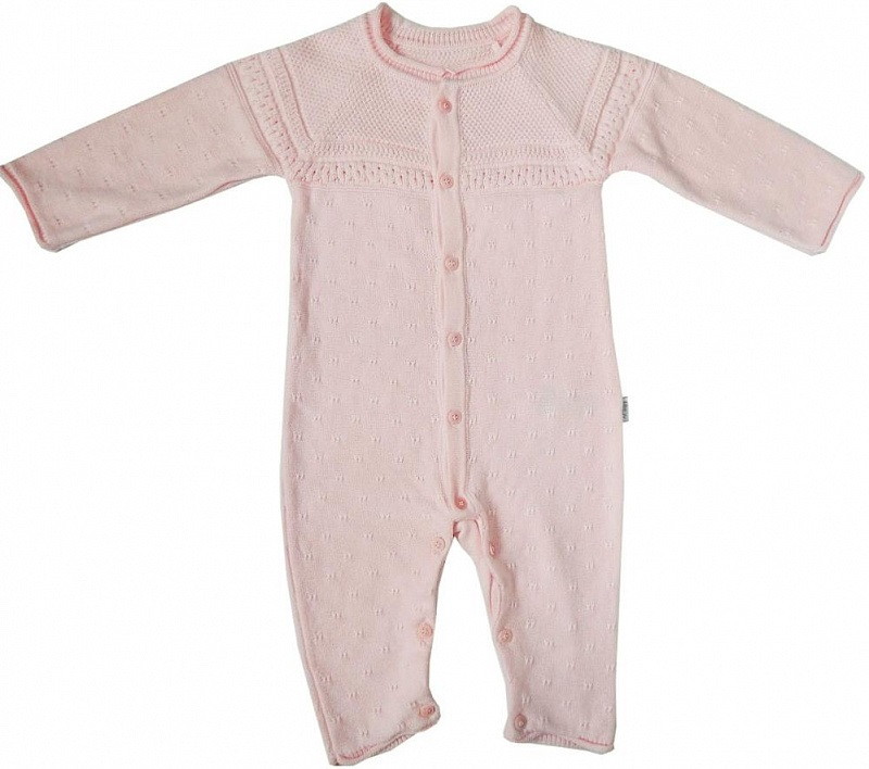 Комбинезон Папитто Испанка вязаный 73-7006 розовый 68