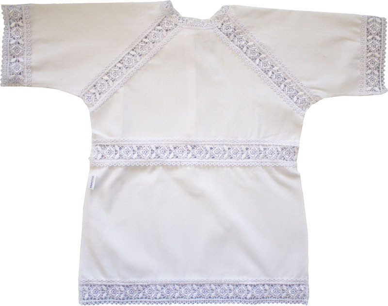 Крестильная рубашка Папитто с гипюром 1208