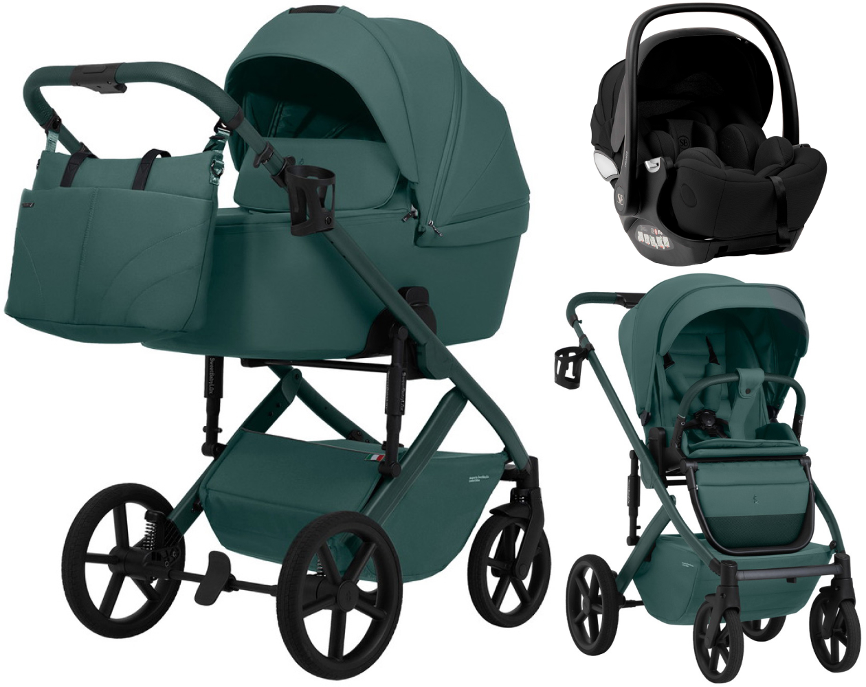 Коляска 3 в 1 Sweet Baby SBL Dolce + автокресло Premier Black Emerald