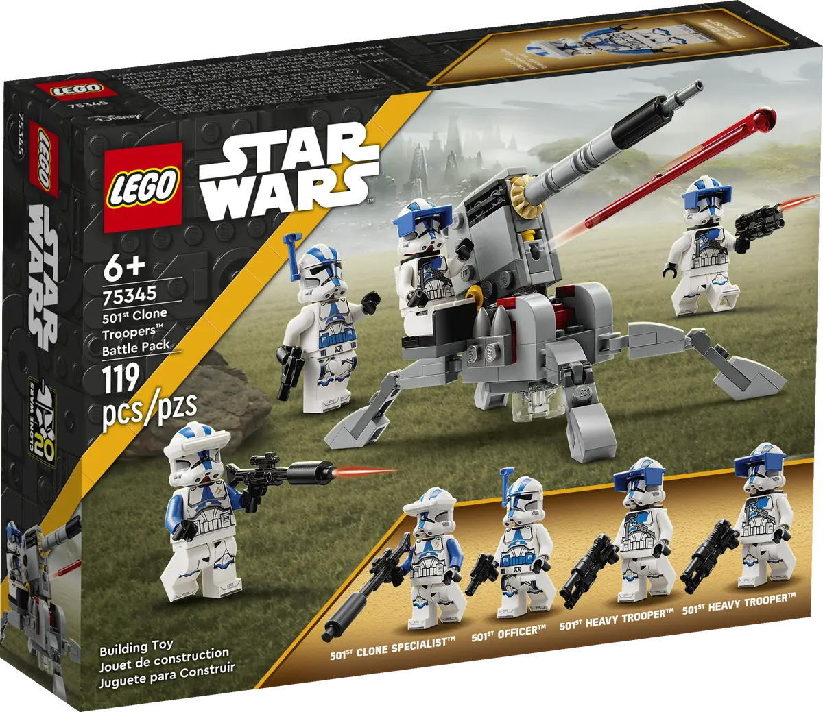 Конструктор LEGO Star Wars™ 501st Clone Troopers™ Battle Pack Боевой набор 501-го отряда клонов (75345)
