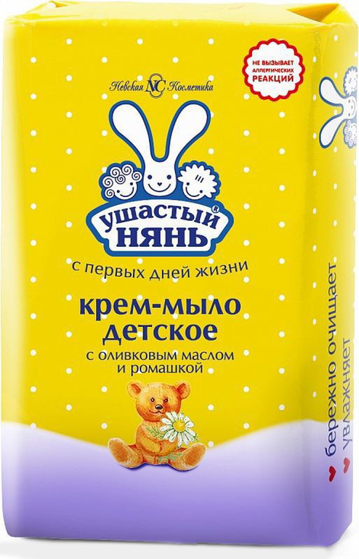 Детское крем-мыло Ушастый нянь с оливковым маслом и ромашкой 4х100 гр.