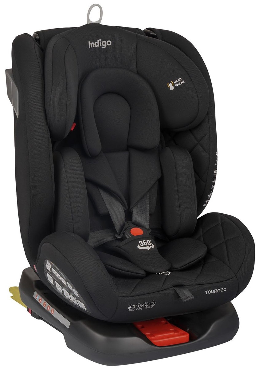 Автокресло Indigo Tourneo S Isofix черный твил