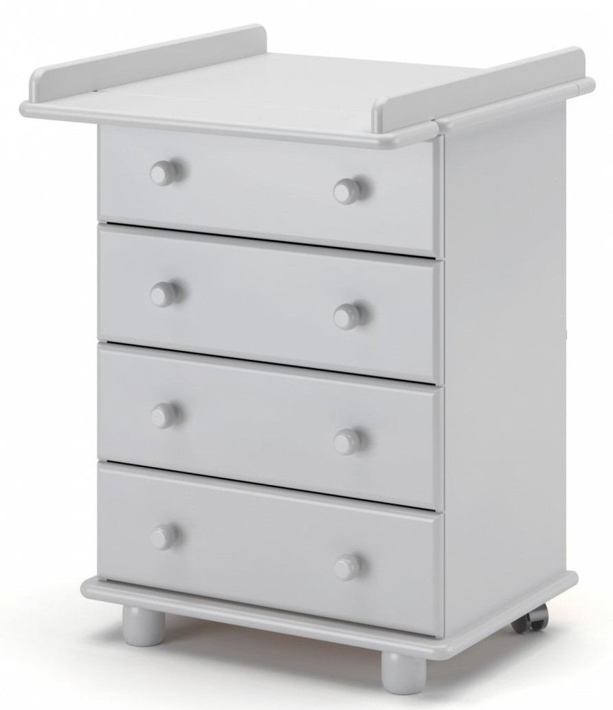 Детский пеленальный комод Гандылян Аистенок Mini New белая ночь