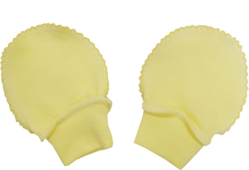 Рукавички Папитто интерлок однотонный швы наружу И37-107н желтый 46