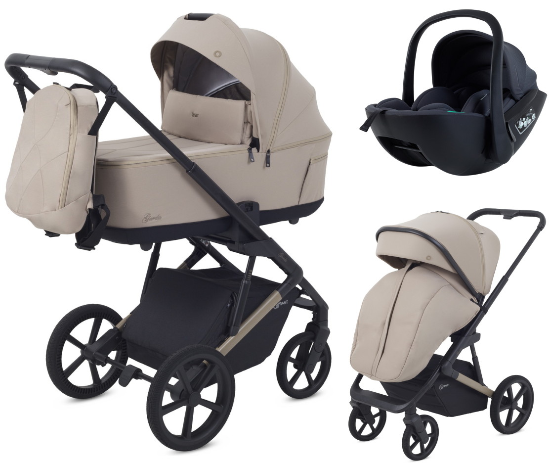 Детская коляска Rant Garda 3 в 1 с автокреслом Miro Dark Grey Cacao