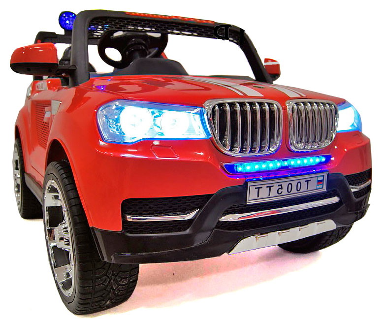 Детский электромобиль RiverToys BMW Т005ТТ 4х4 с дист.упр красный