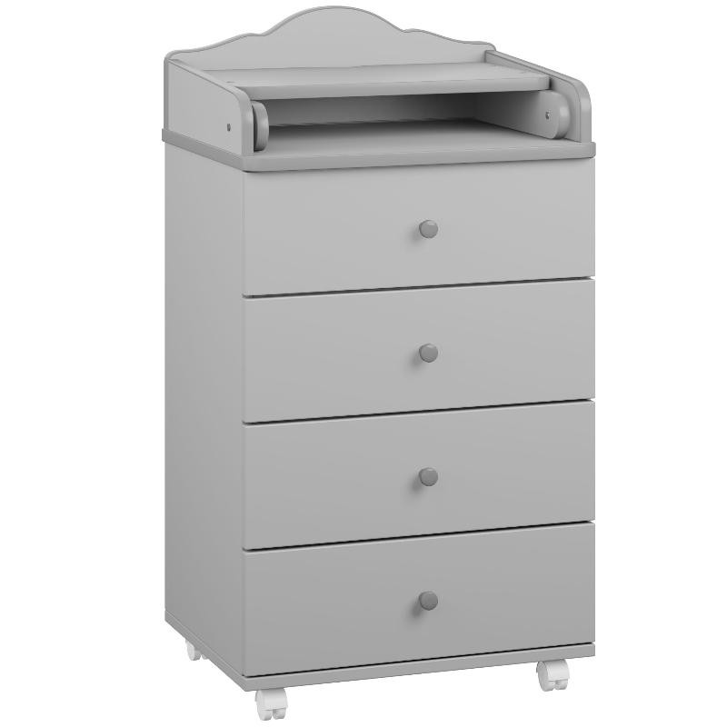 Детский пеленальный комод Briciola ЛДСП 60/4 серый