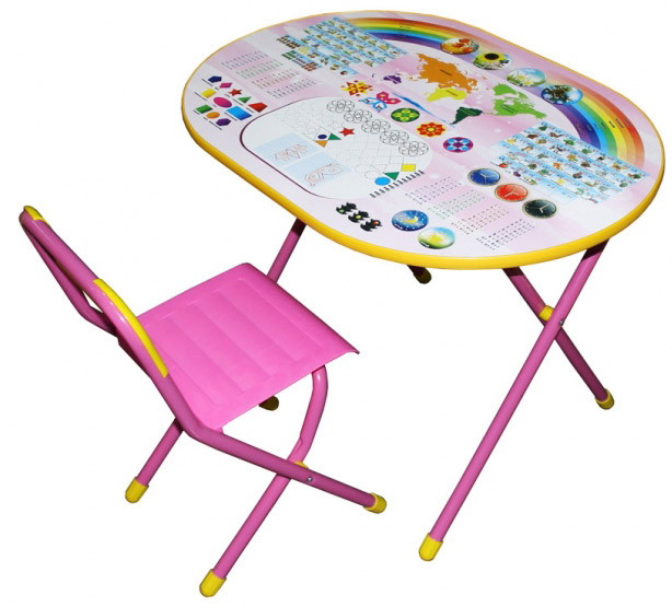 Набор детской мебели Дэми Овал Блокнот розовый