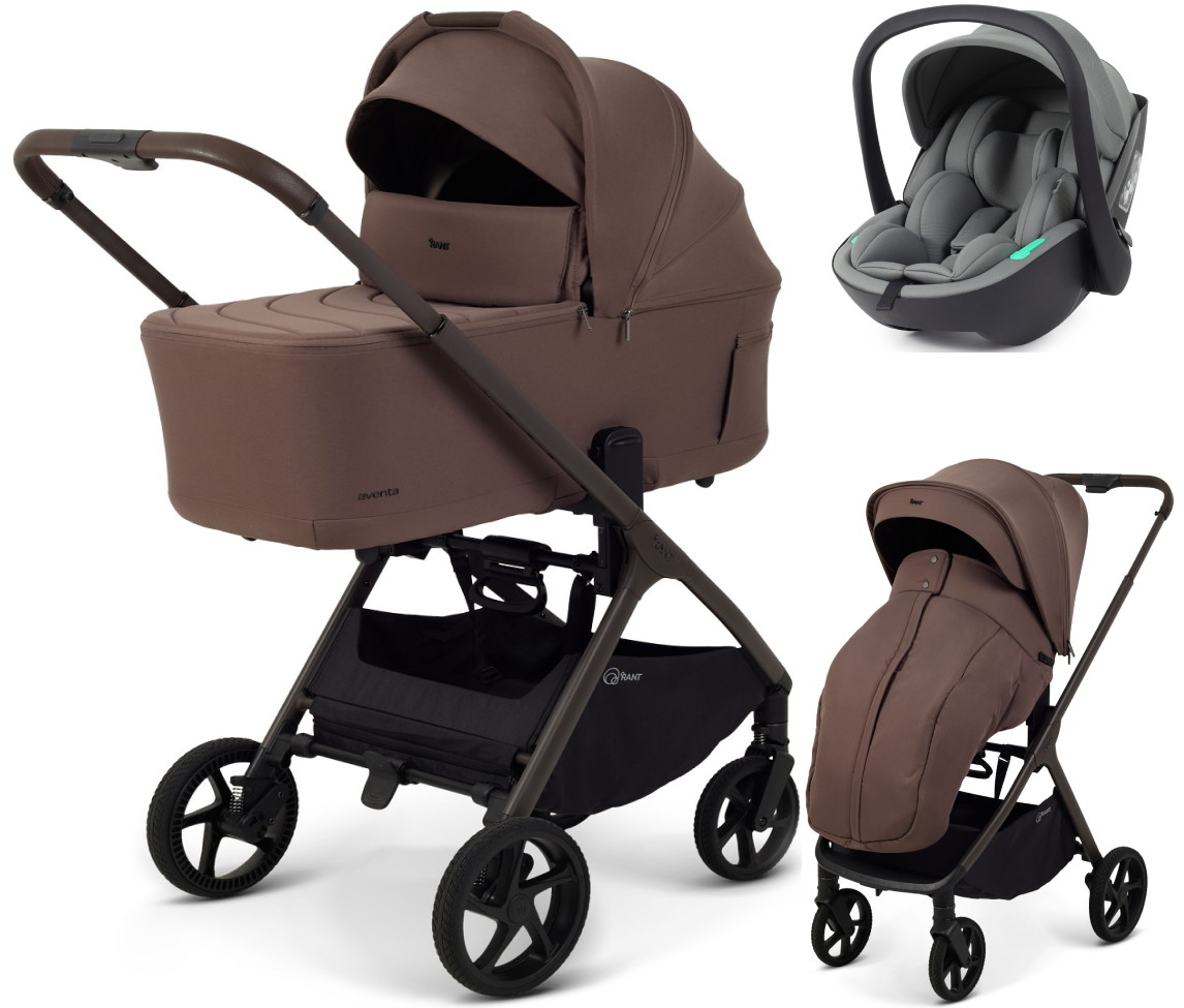 Детская коляска Rant Aventa 3 в 1 с автокреслом Miro Olive Beige
