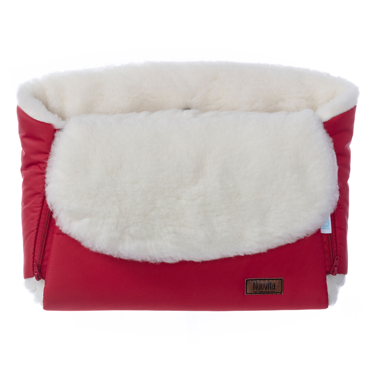 Муфта меховая для коляски Nuovita Vichingo Bianco Rosso/Красный