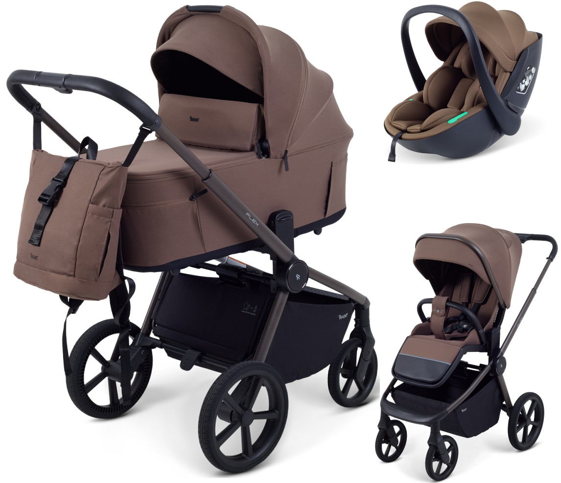 Детская коляска Rant Flex Forma 3 в 1 RA124 с автокреслом Miro Moca Beige Бежевый
