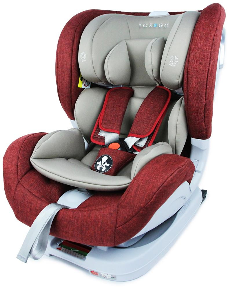 Автокресло Torego JM05 Isofix Красный/Лён