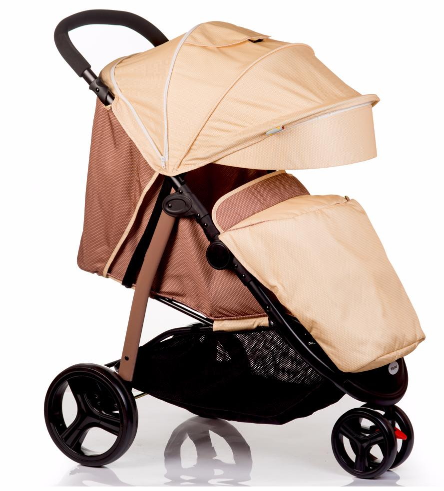 Прогулочная коляска BabyHit Trinity бежевая с коричневым (BEIGE)