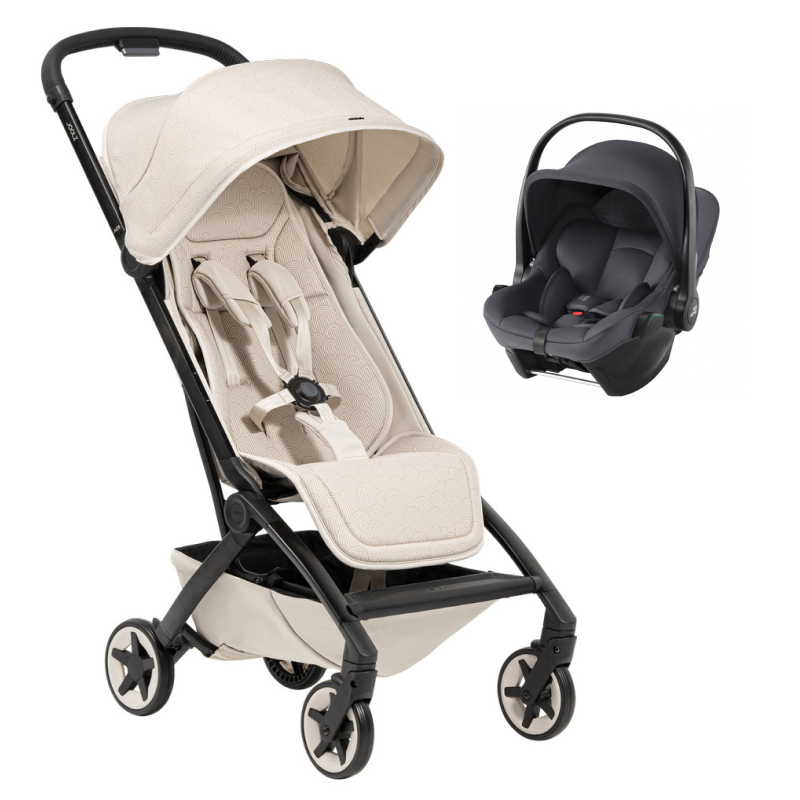 Прогулочная коляска Joolz Aer 2 и автокресло Baby-Safe Core Midnight Grey Calming Beige