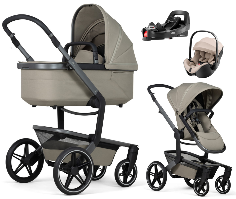 Детская коляска 4 в 1 Joolz Day 5 и автокресло Britax Roemer Baby-Safe Pro Style Teak и база Vario Base 5Z Sage Green