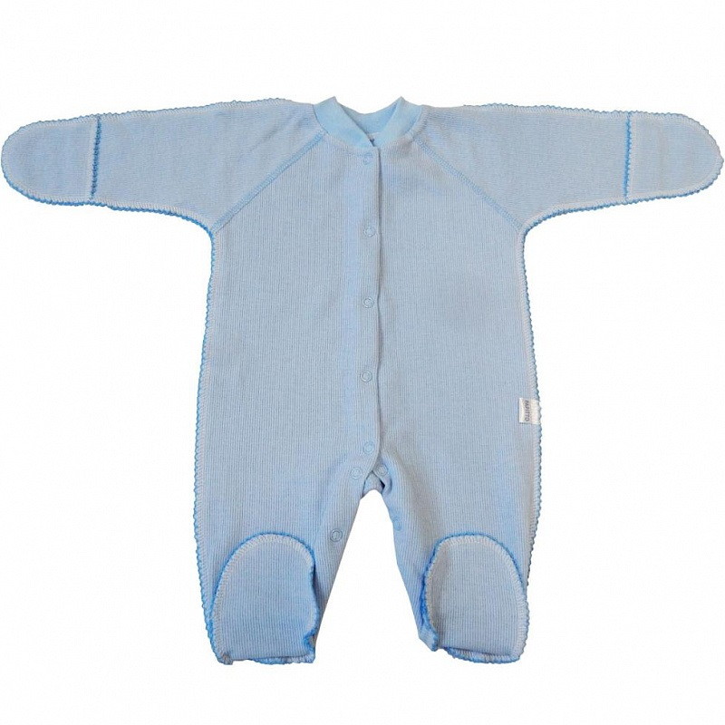 Комбинезон Папитто с з/ручками селаник начес 49-523н голубой 62
