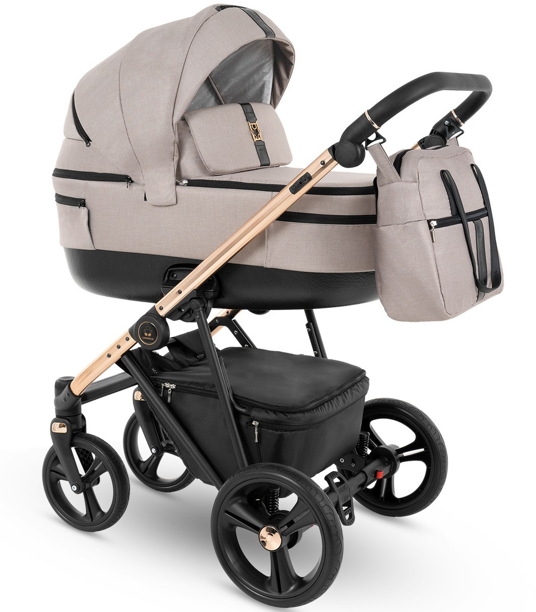 Детская коляска Camarelo Belagio 3 в 1 WBG-10 бежевый жаккард