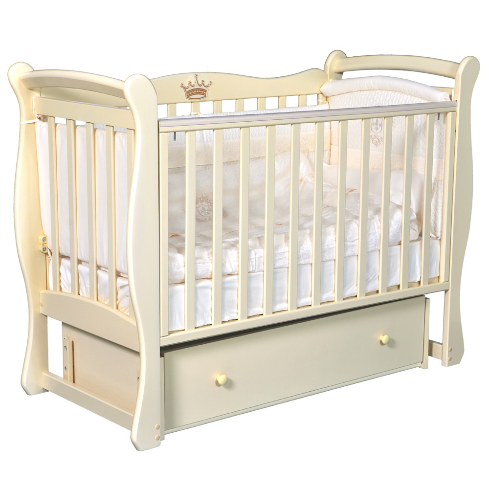 Детская кроватка Кедр Viola 1 (маятник универсальный) слоновая кость