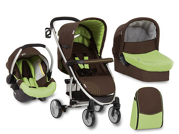 Детская коляска Hauck Malibu All in One 3 в 1 coffee-lime