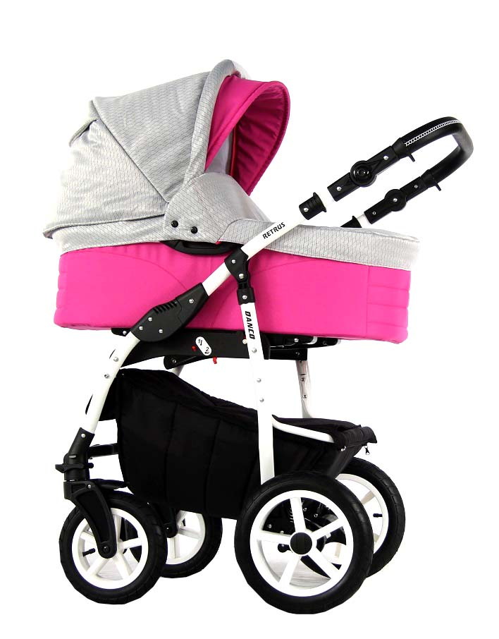 Детская коляска Retrus Danco 3 в 1 59 розовый-серый