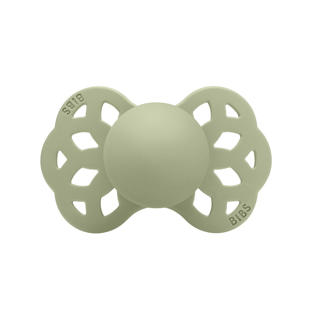 Пустышка силиконовая Bibs Infinity Symmetrical, 0+ 441250 Sage